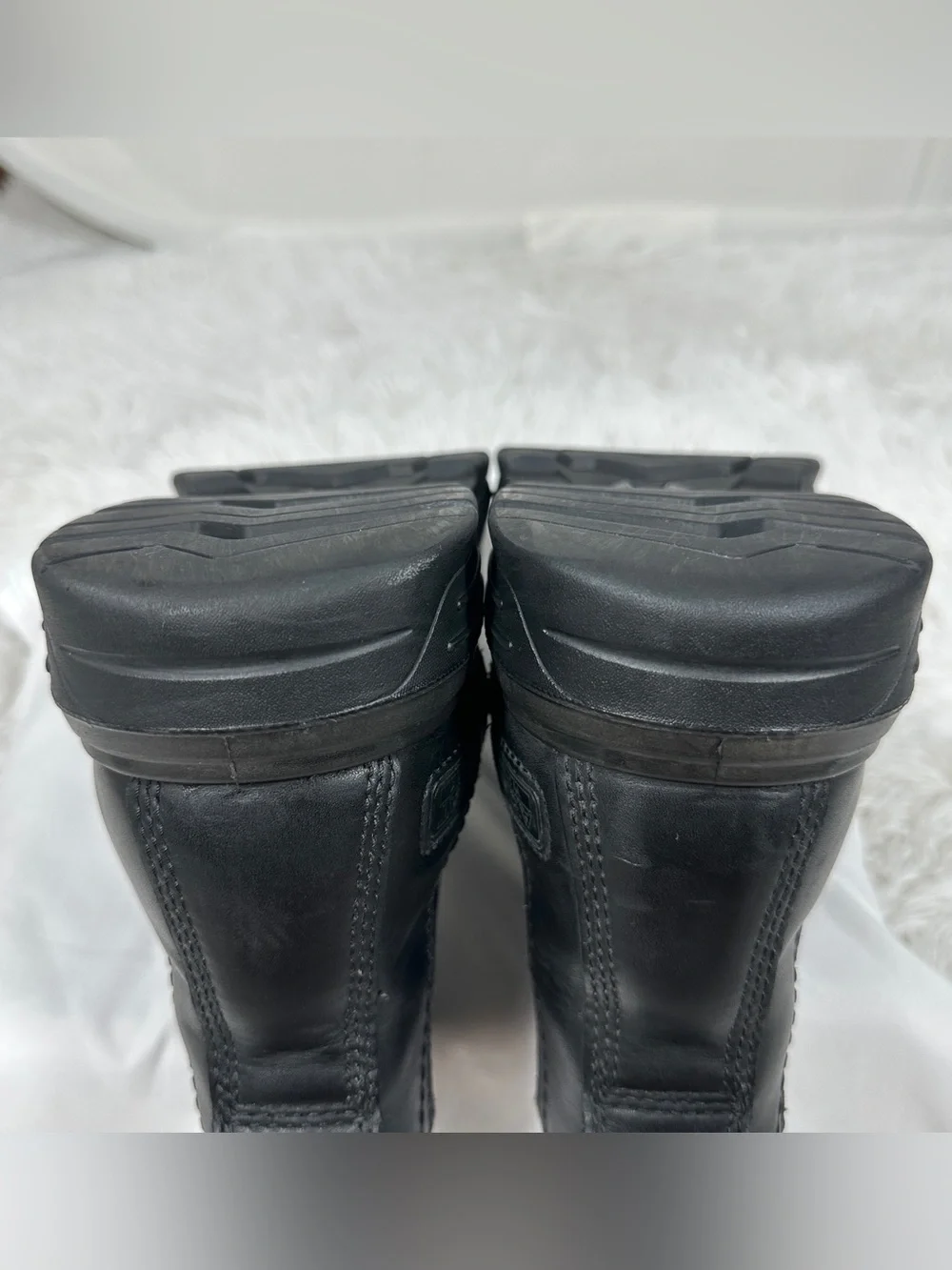 Ariat Work Turbo Men 10.5 EE Black Leather Waterproof Slip On Chelsea Work Boots